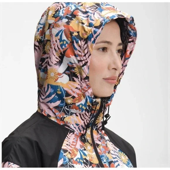 The North Face Women's Hydrenalite Floral Print Hooded Windbreaker Jacket L - Picture 4 of 14